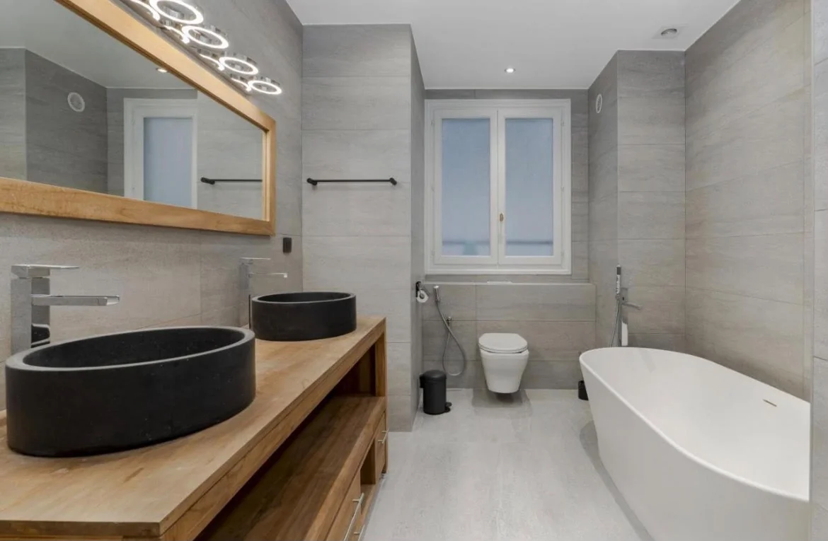 Bathroom with double vanity