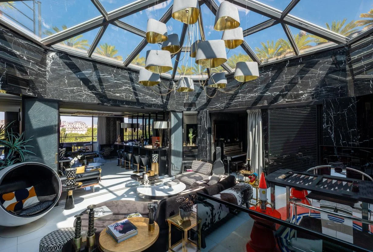 Rooftop glass canopy