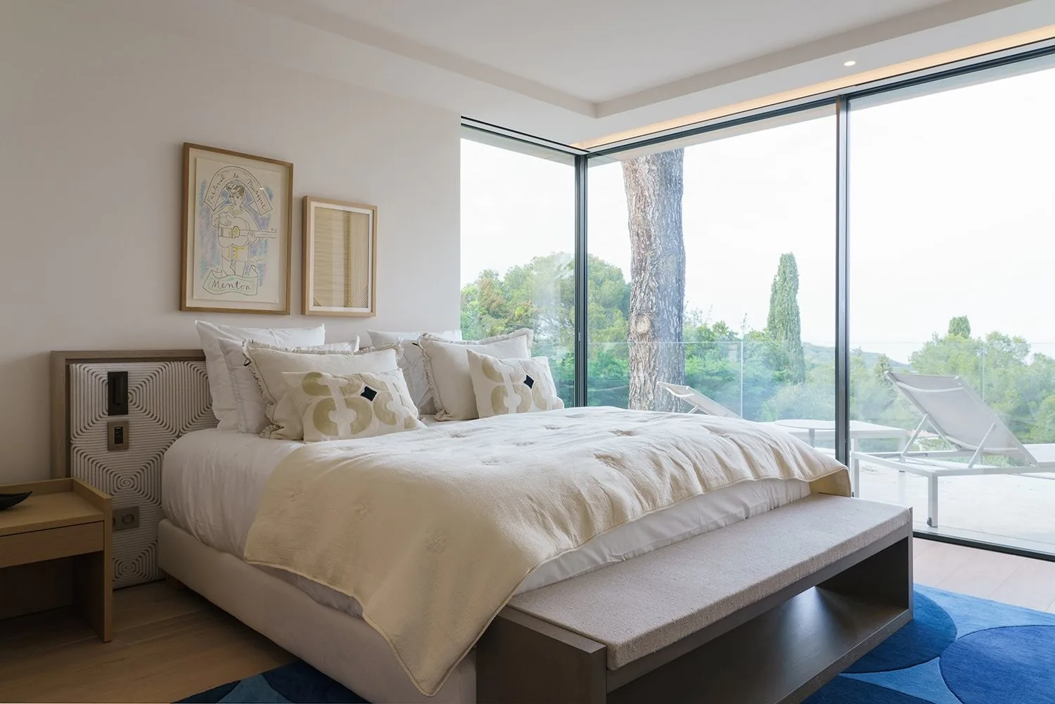 Chambre avec art Menton et acces terrasse privative