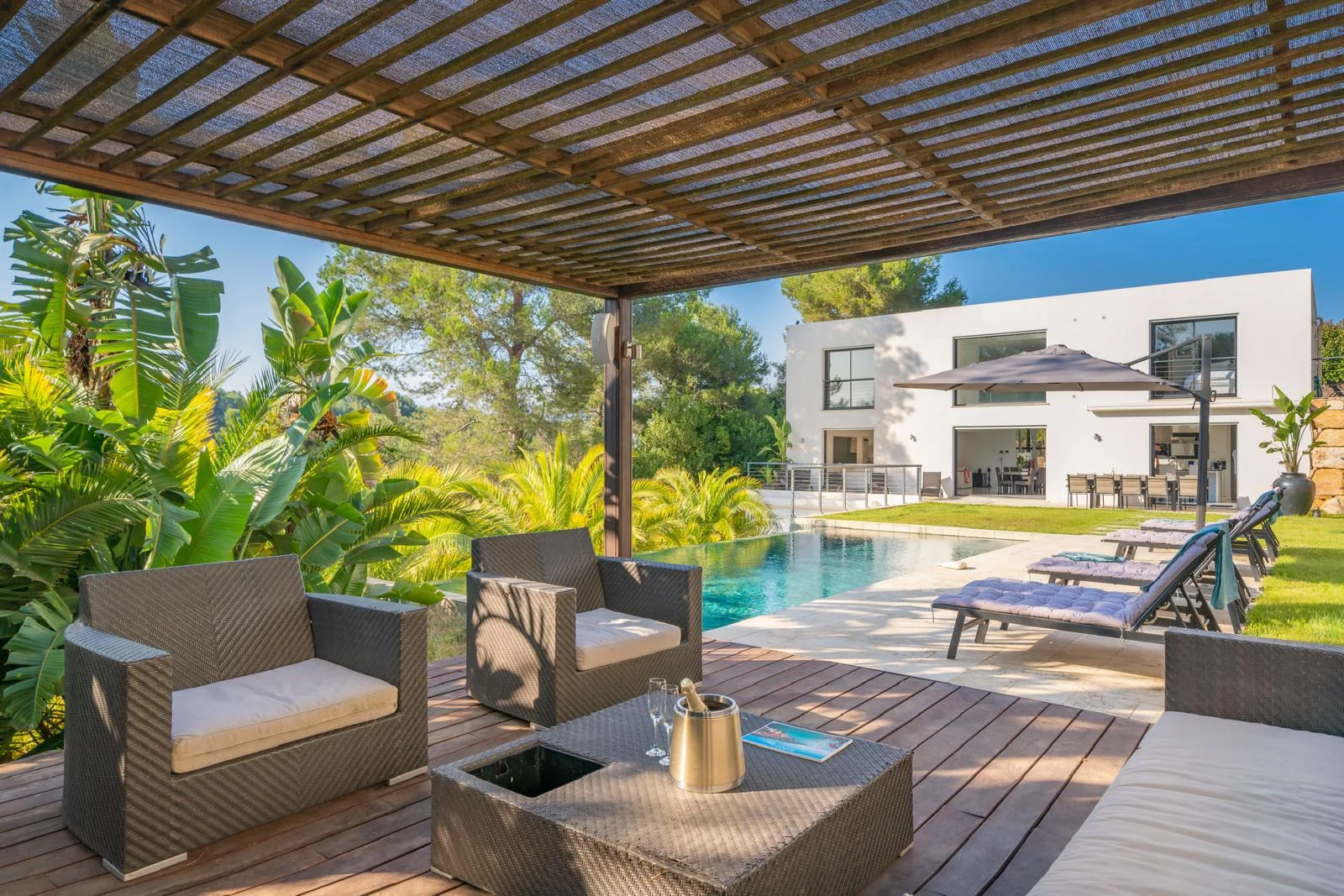 Lounge terrace and garden